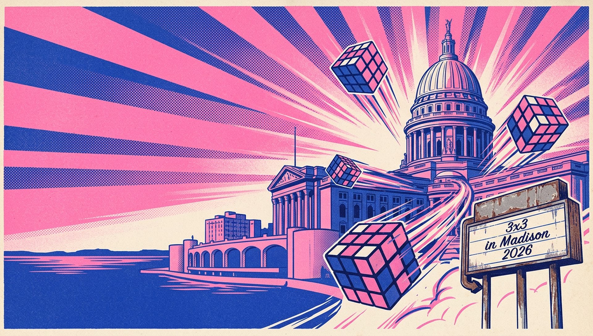 3x3 in Madison 2026 movie-poster style artwork — Madison, Wisconsin, May 8, 2026