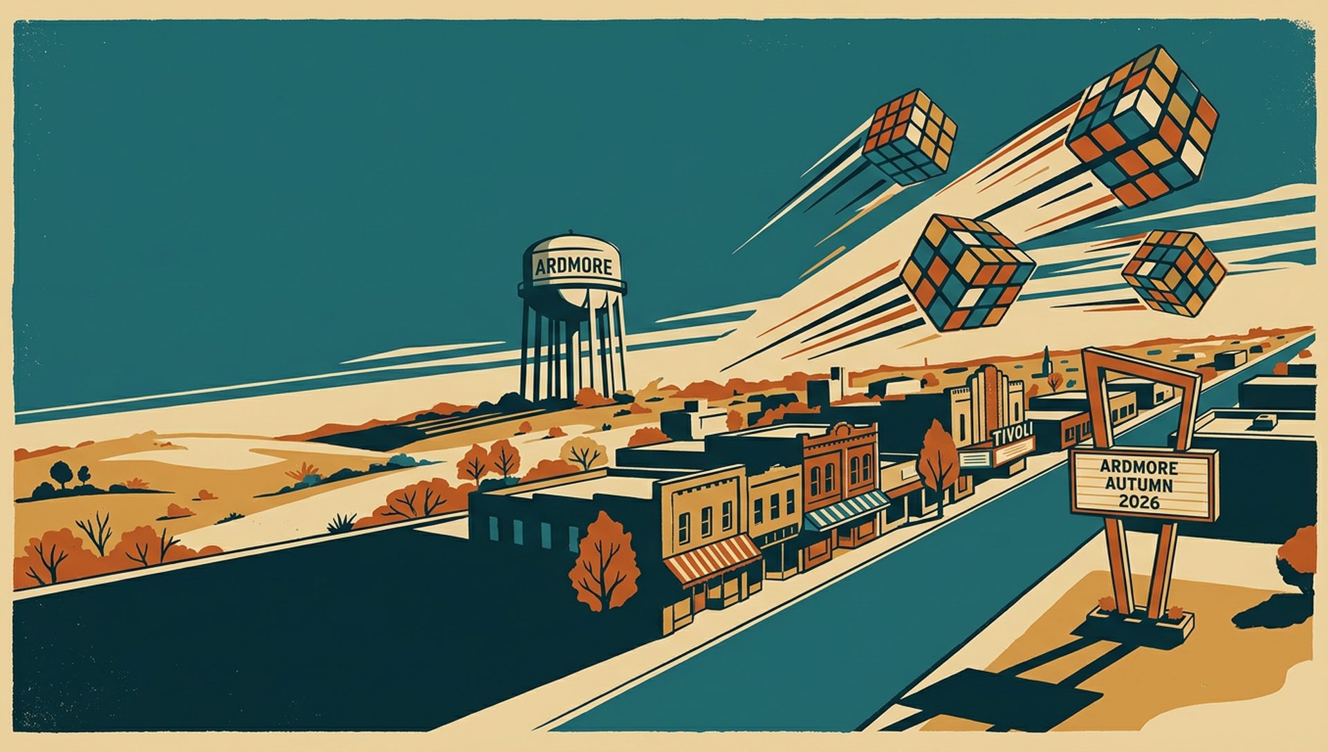 Ardmore Autumn 2026 movie-poster style artwork — Ardmore, Oklahoma, September 12, 2026