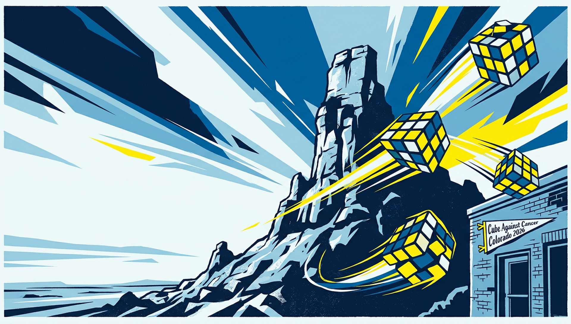 Cube Against Cancer Colorado 2026 movie-poster style artwork — Castle Rock, Colorado, May 3, 2026
