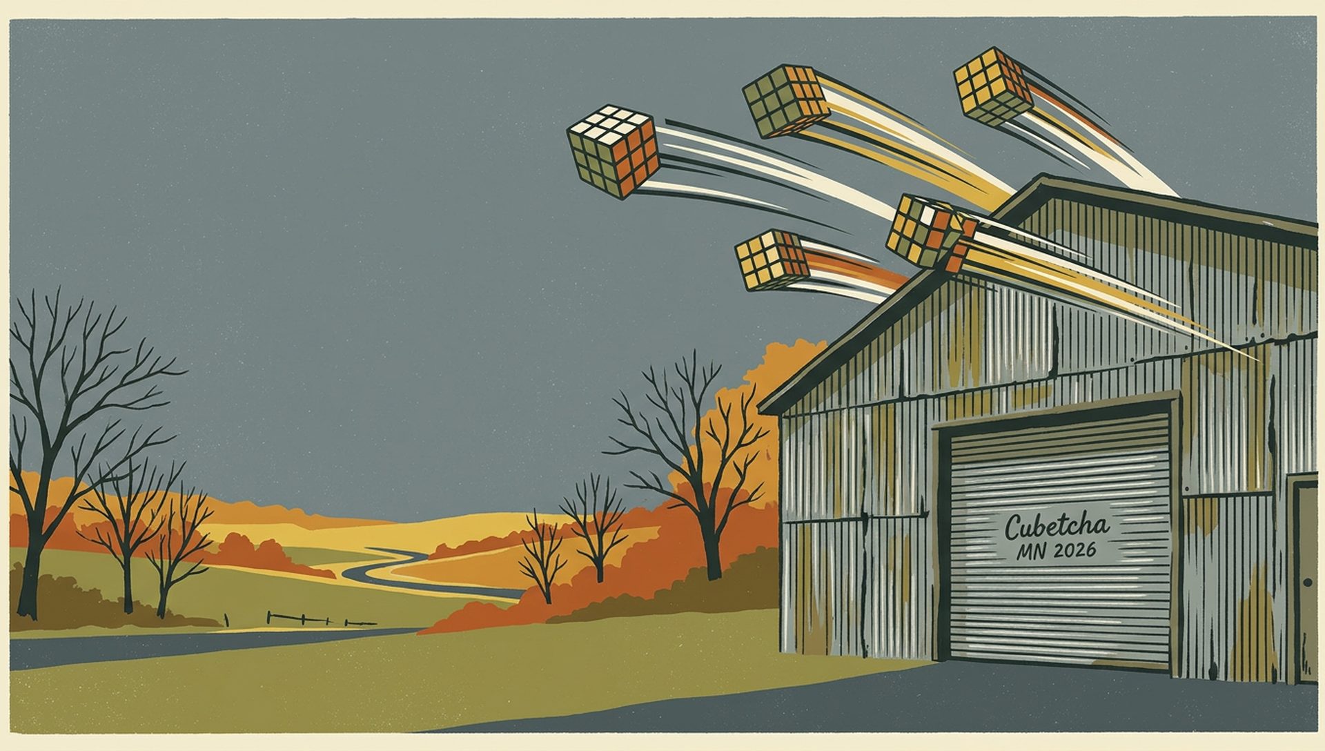 Cubetcha MN 2026 movie-poster style artwork — Rosemount, Minnesota, October 10, 2026