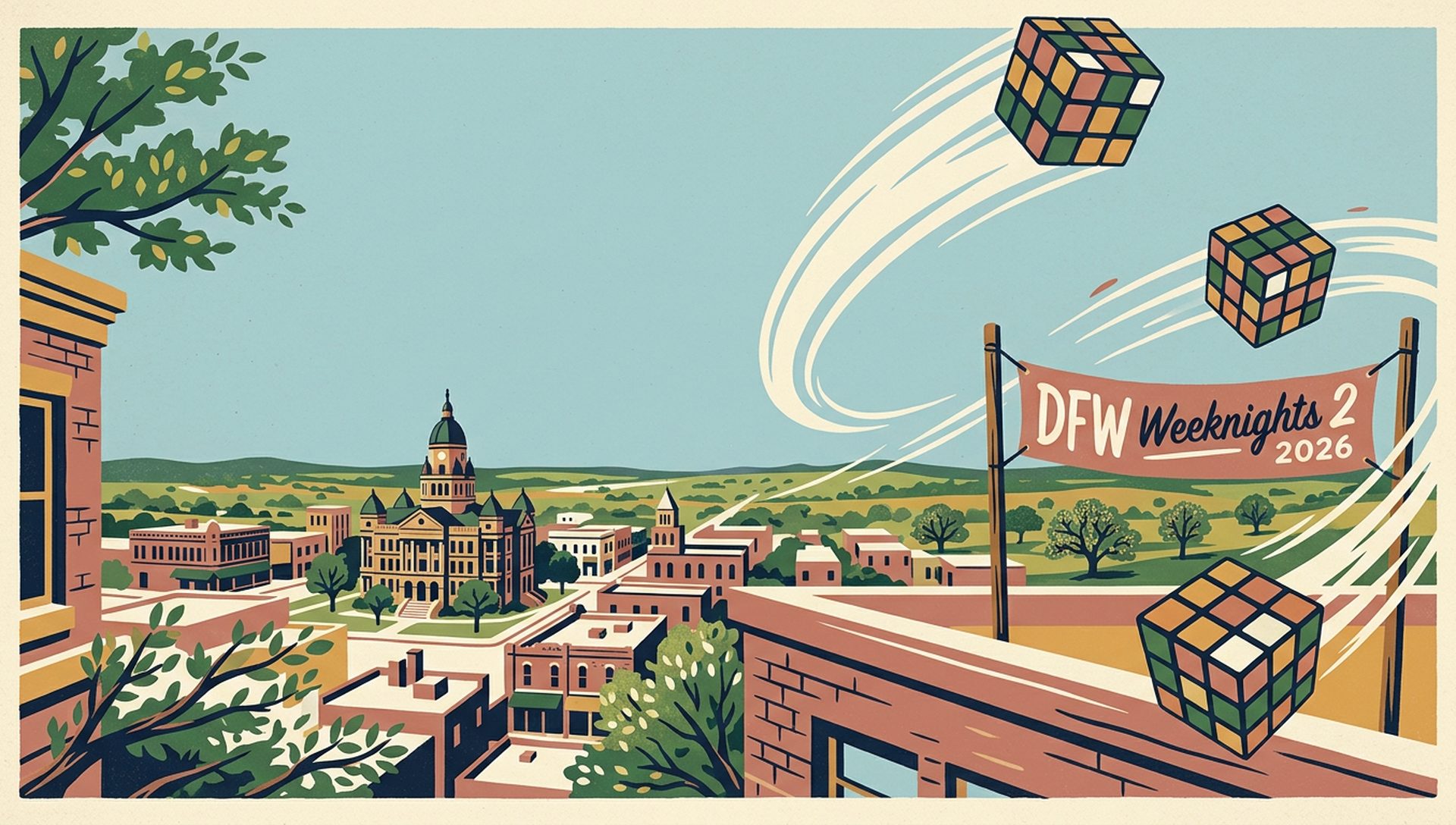DFW Weeknights 2 2026 movie-poster style artwork — Denton, Texas, March 18, 2026