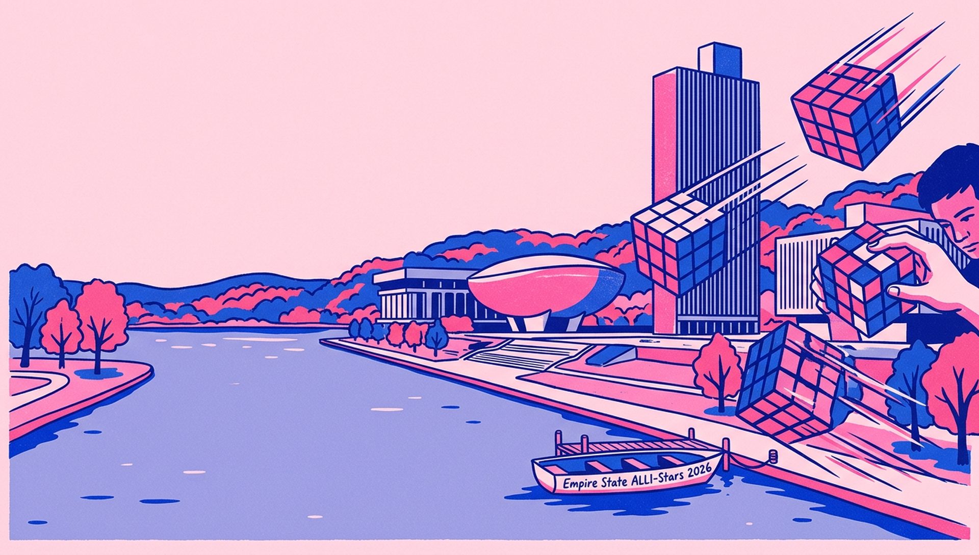 Empire State ALL1-Stars 2026 movie-poster style artwork — Albany, New York, October 31, 2026