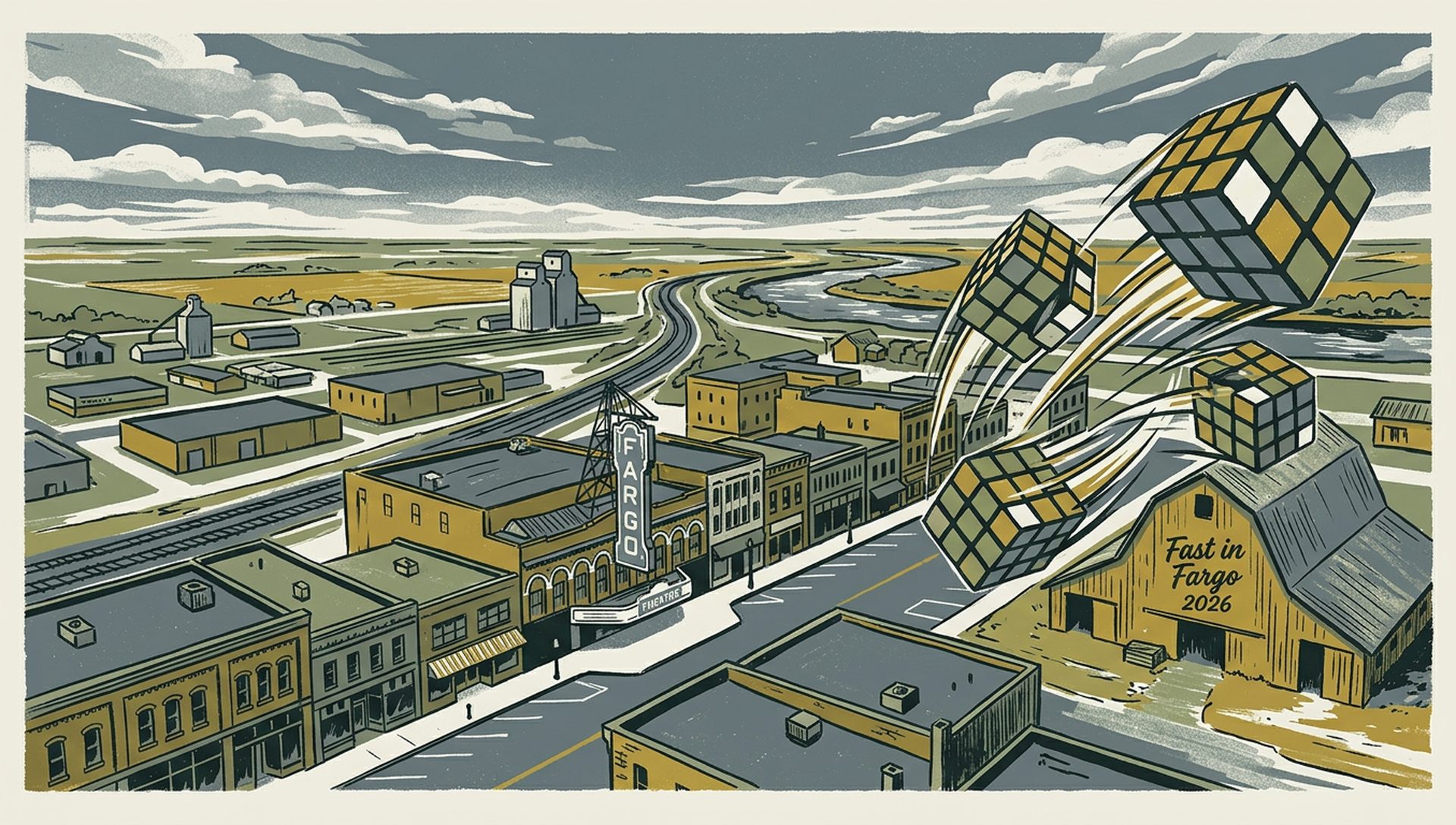 Fast in Fargo 2026 movie-poster style artwork — Fargo, North Dakota, May 30, 2026