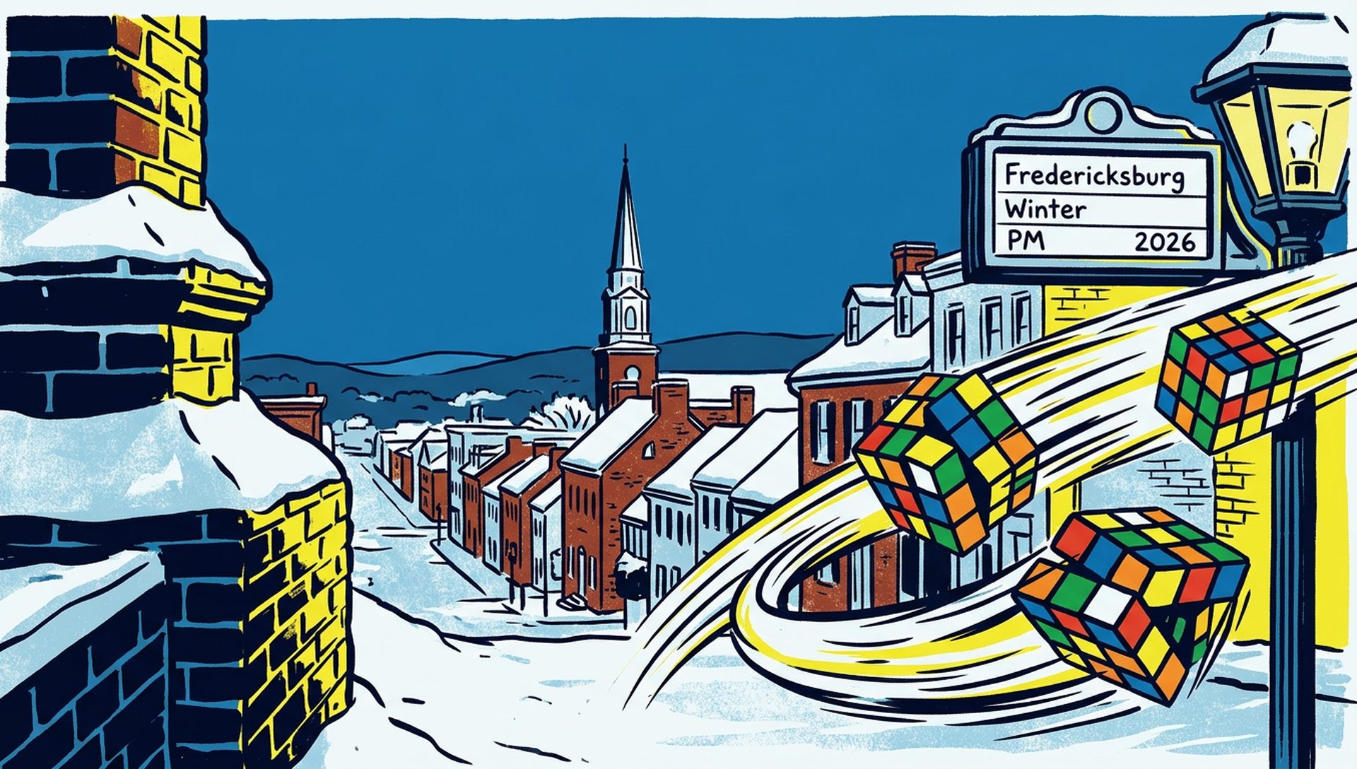 Fredericksburg Winter PM 2026 movie-poster style artwork — Fredericksburg, Virginia, January 31, 2026