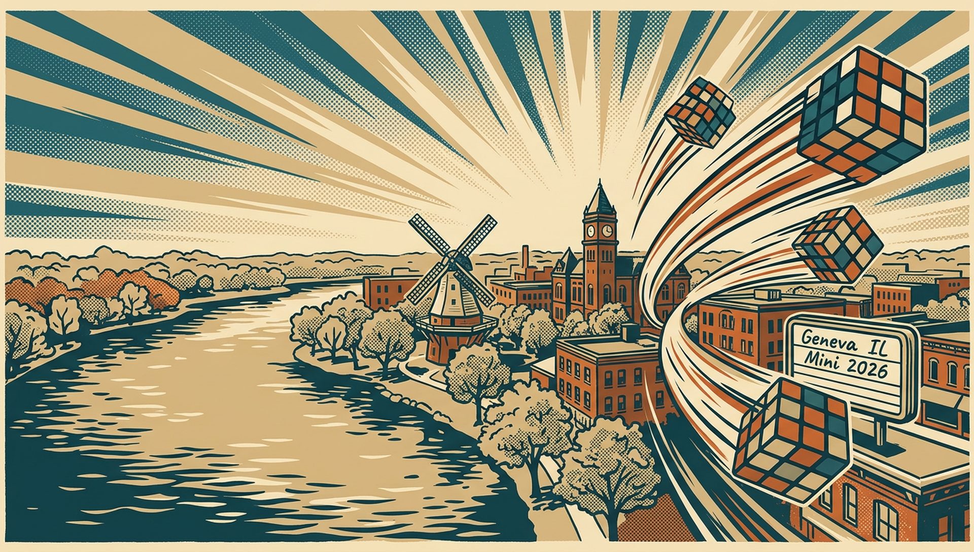 Geneva IL Mini 2026 movie-poster style artwork — Geneva, Illinois, June 22, 2026