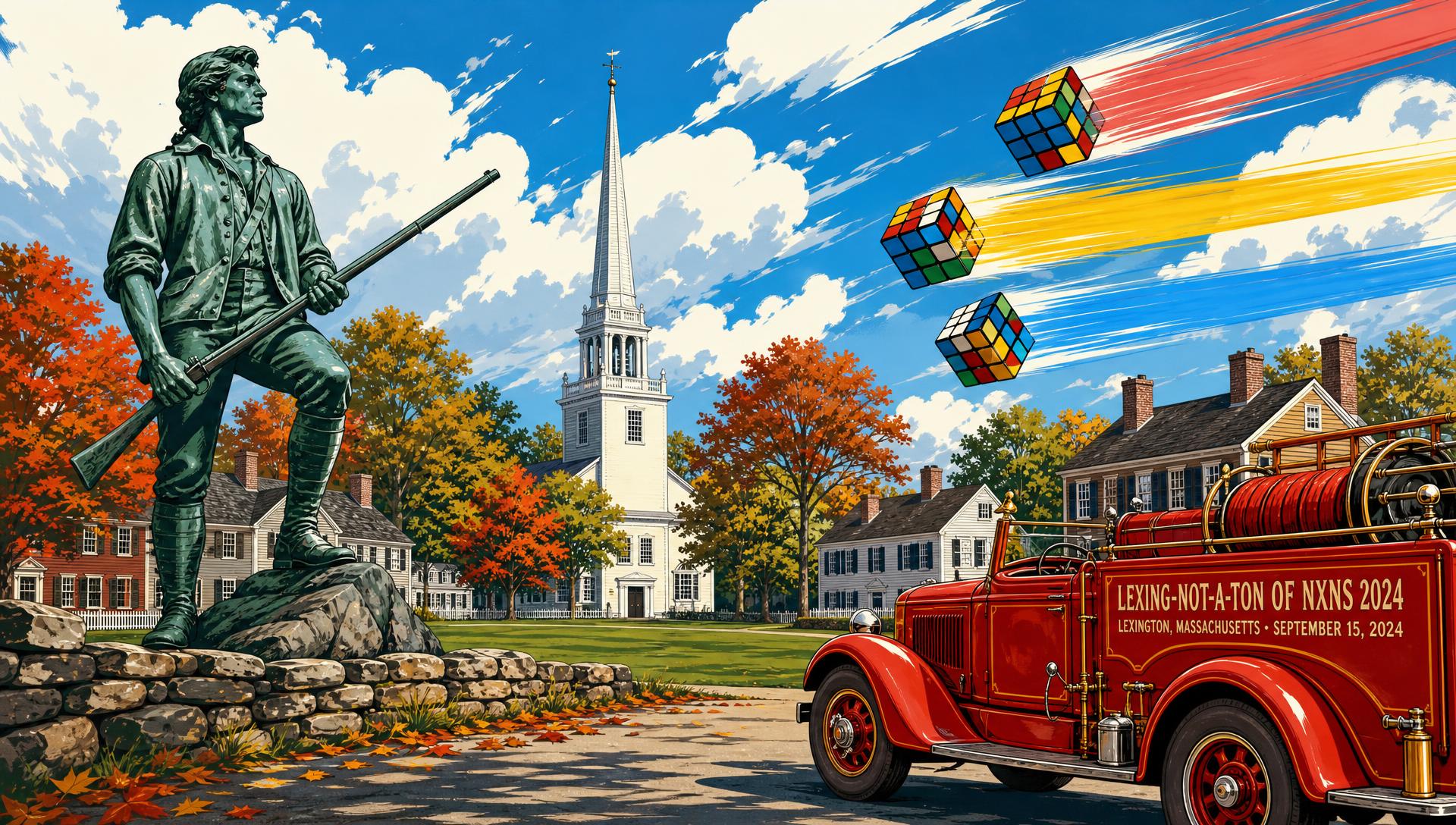 Lexing-not-a-ton of NxNs 2024 movie-poster style artwork — Lexington, Massachusetts, September 15, 2024