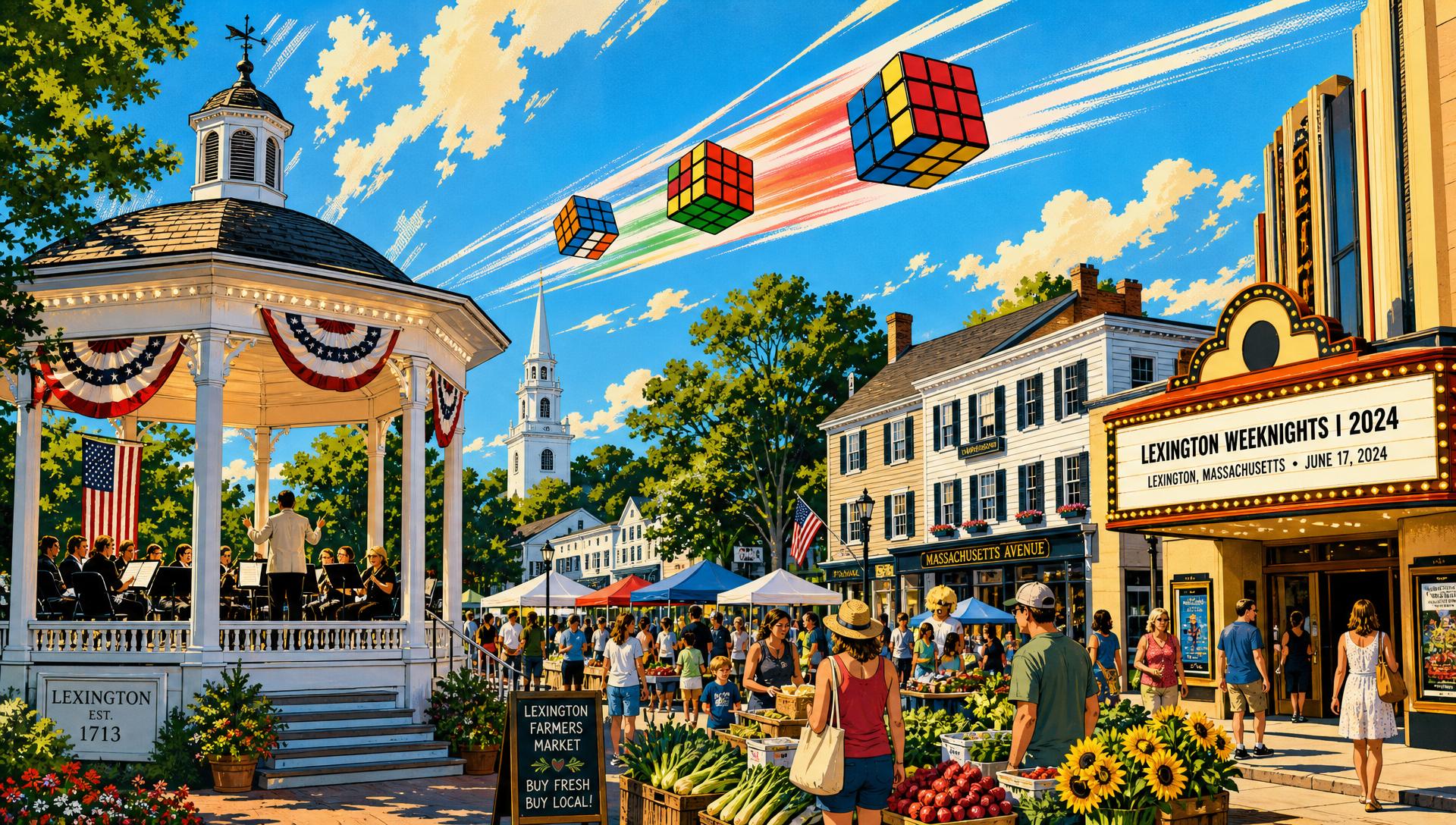 Lexington Weeknights I 2024 movie-poster style artwork — Lexington, Massachusetts, June 17, 2024