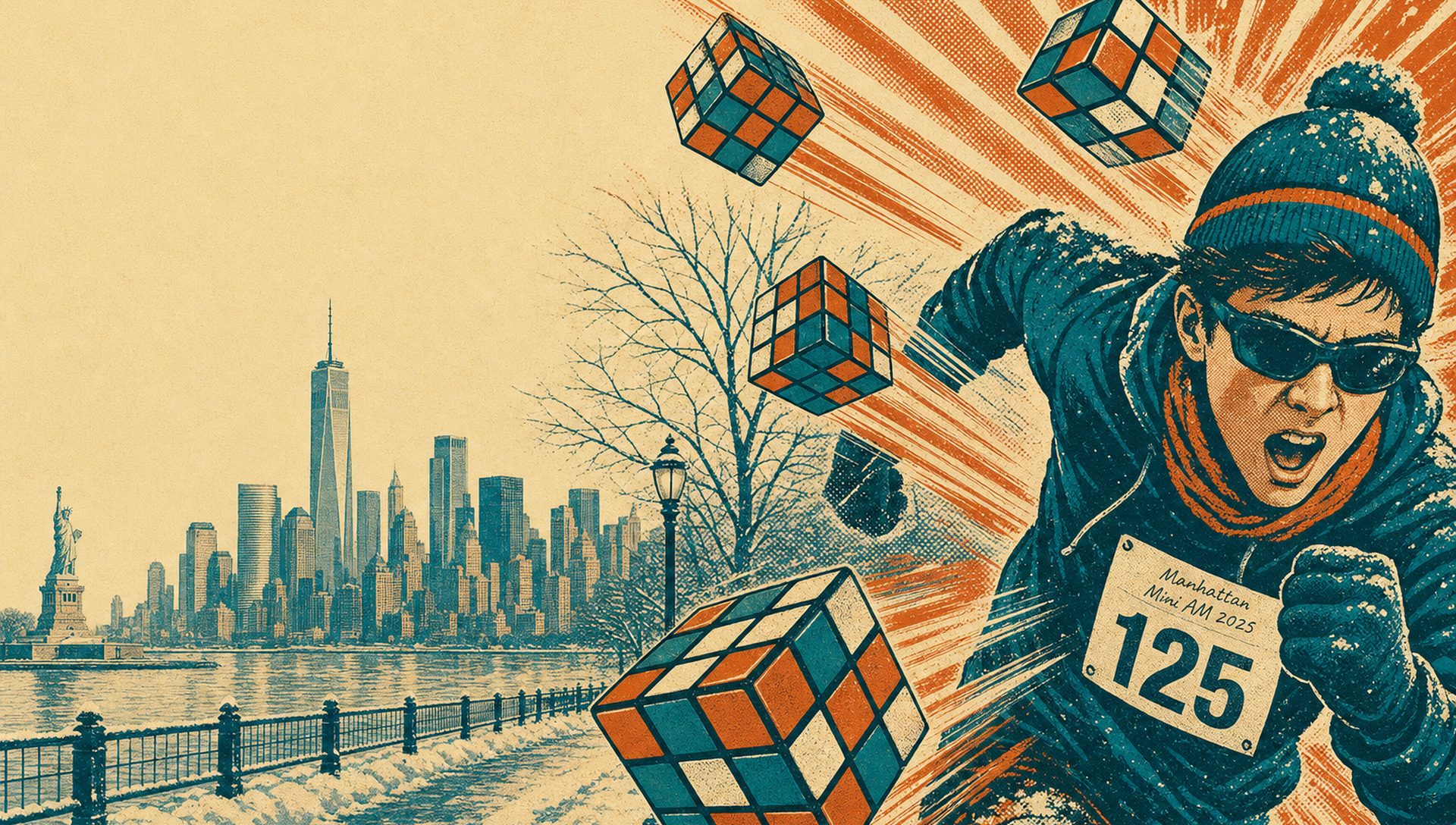 Manhattan Mini AM 2025 movie-poster style artwork — New York, New York, December 20, 2025