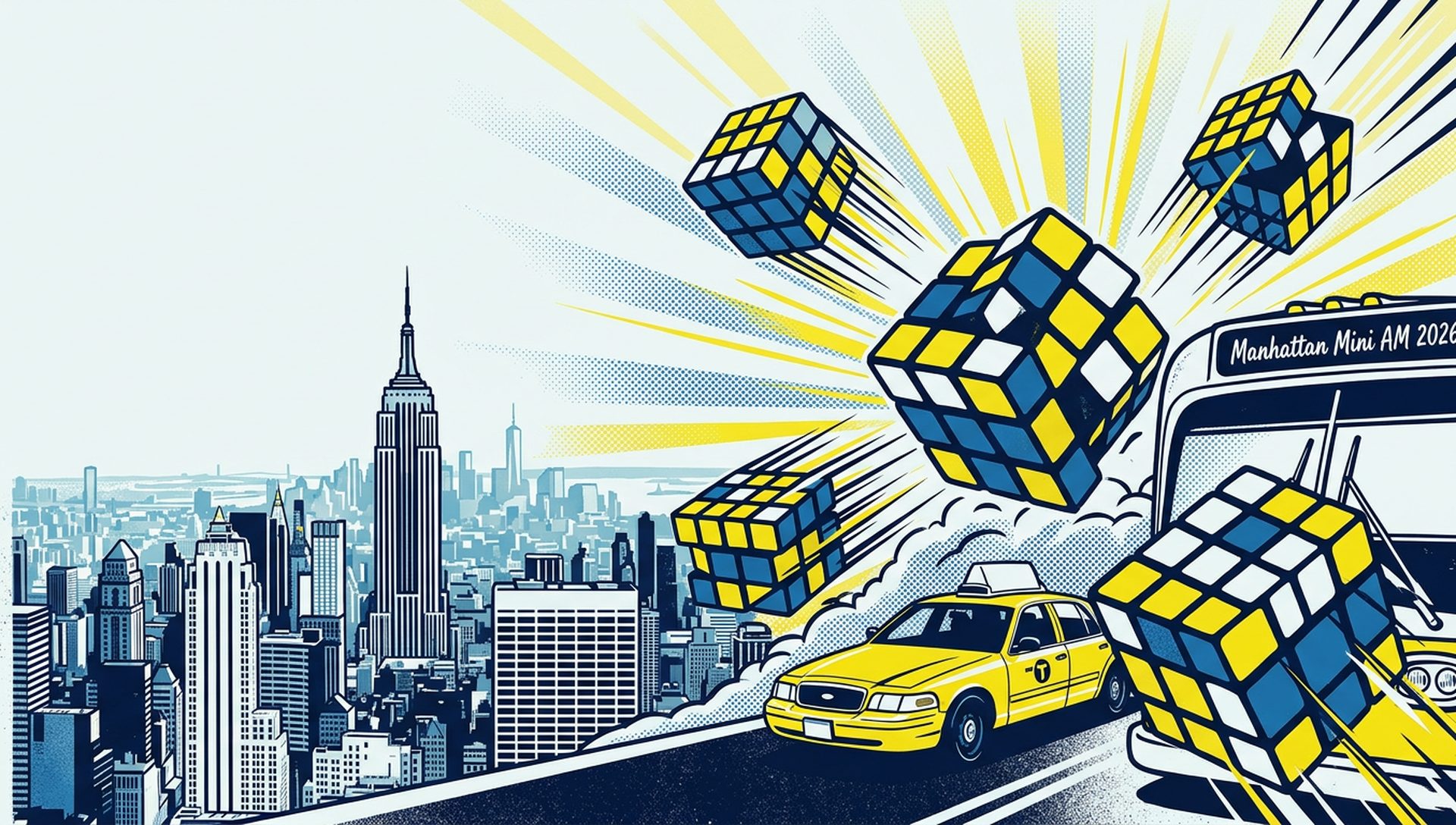 Manhattan Mini AM 2026 movie-poster style artwork — New York, New York, August 22, 2026