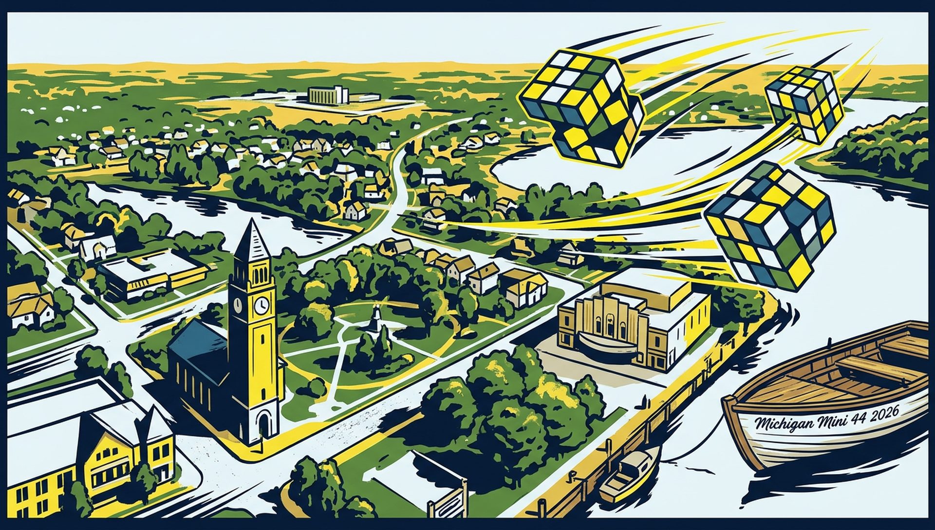 Michigan Mini 44 2026 movie-poster style artwork — Plymouth, Michigan, August 27, 2026