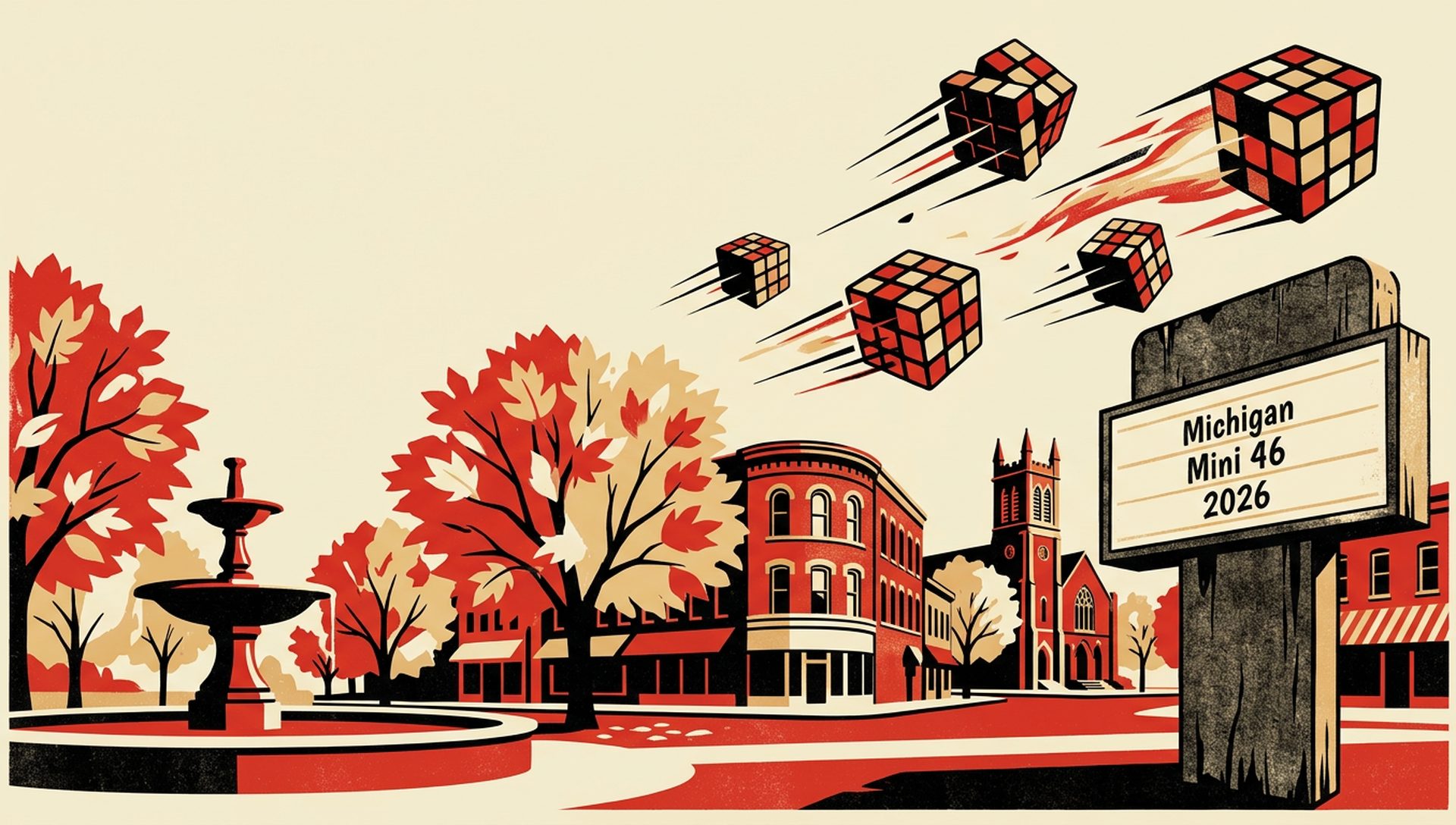 Michigan Mini 46 2026 movie-poster style artwork — Plymouth, Michigan, October 29, 2026