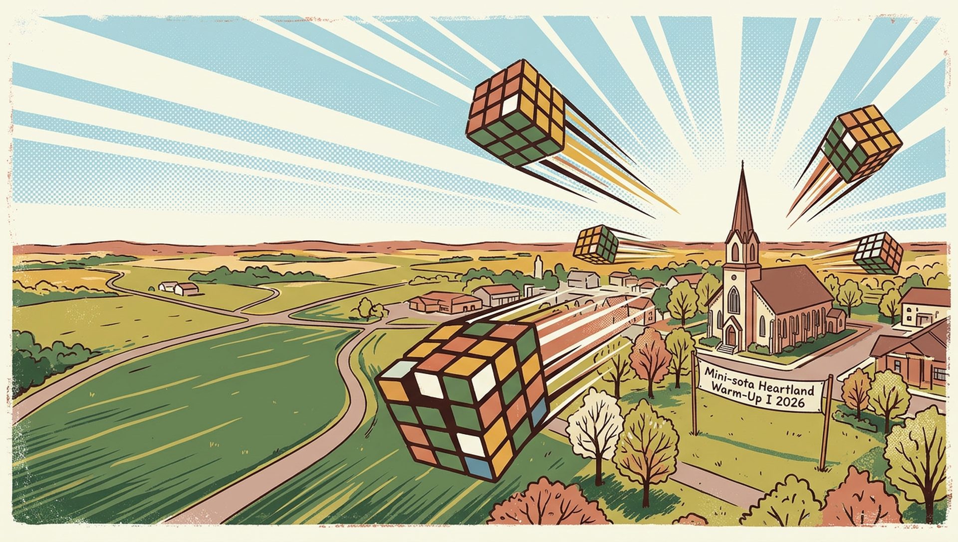 Mini-sota Heartland Warm-Up I 2026 movie-poster style artwork — Rosemount, Minnesota, May 1, 2026