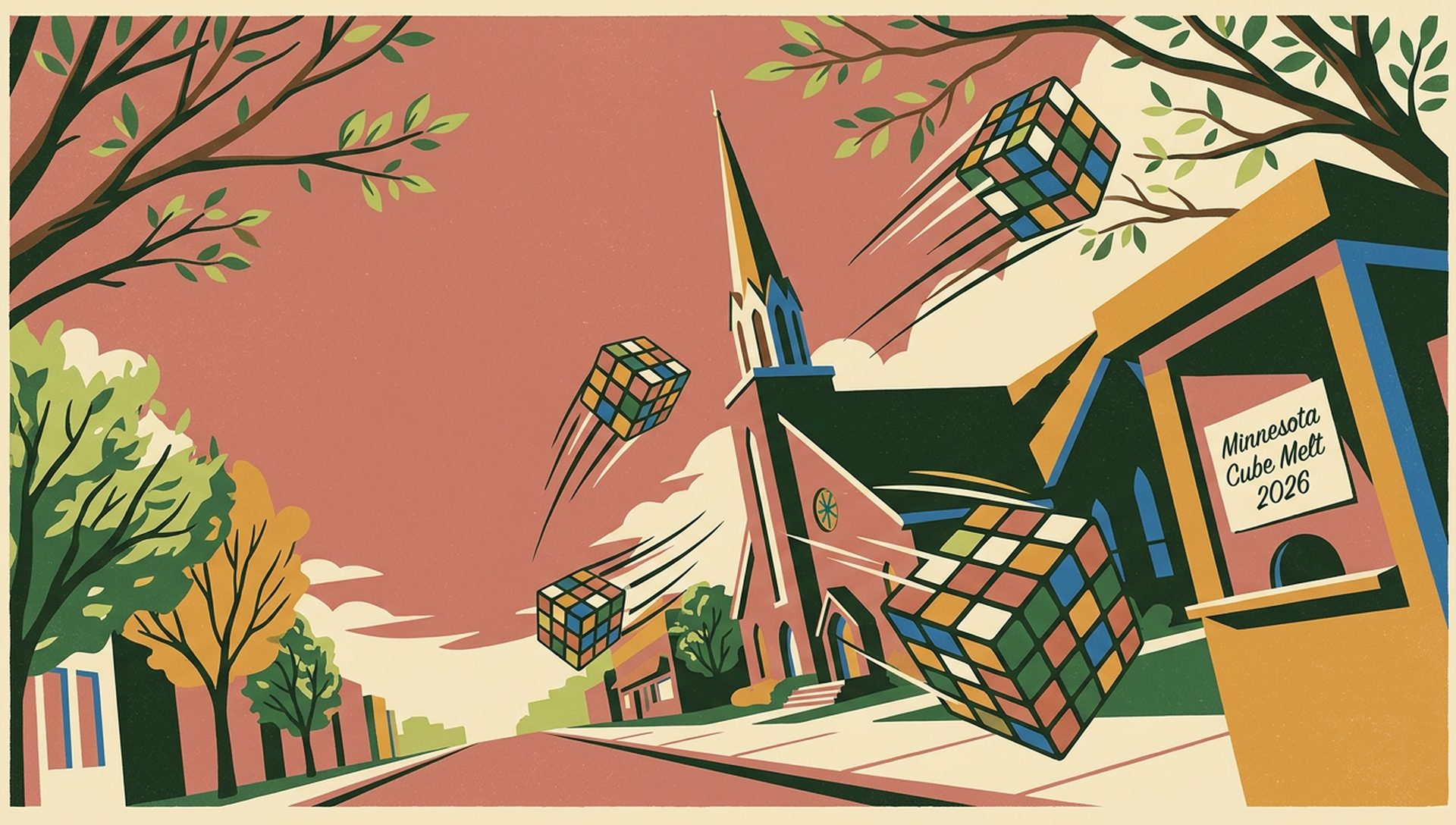 Minnesota Cube Melt 2026 movie-poster style artwork — Brooklyn Park, Minnesota, May 9, 2026