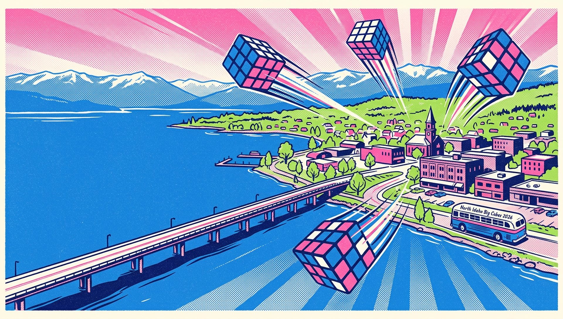 North Idaho Big Cubes 2026 movie-poster style artwork — Sandpoint, Idaho, April 25, 2026