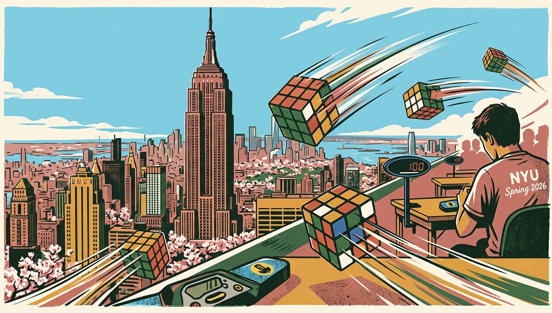 NYU Spring 2026 movie-poster style artwork — New York, New York, April 5, 2026
