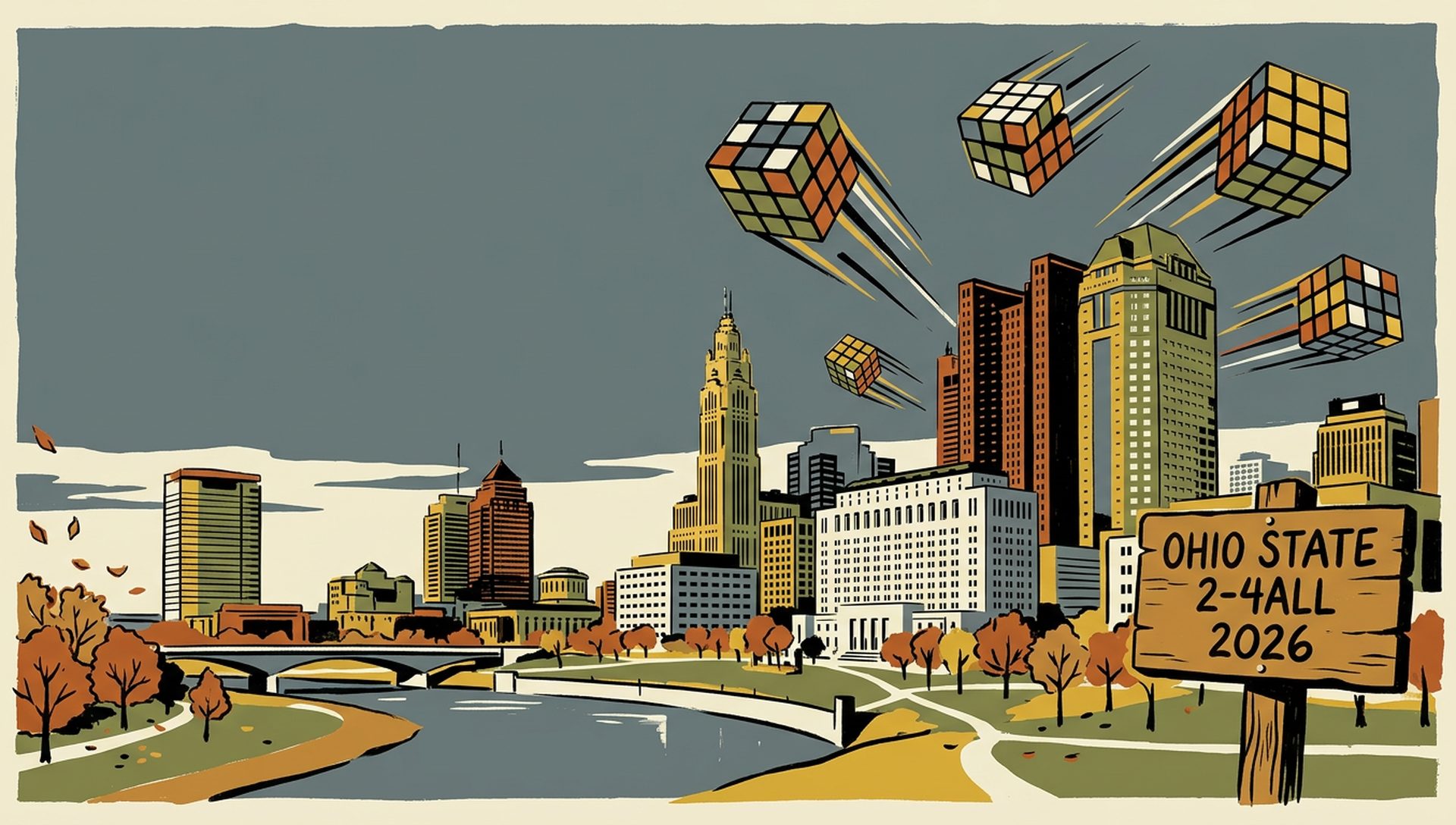 Ohio State 2-4all 2026 movie-poster style artwork — Columbus, Ohio, November 15, 2026