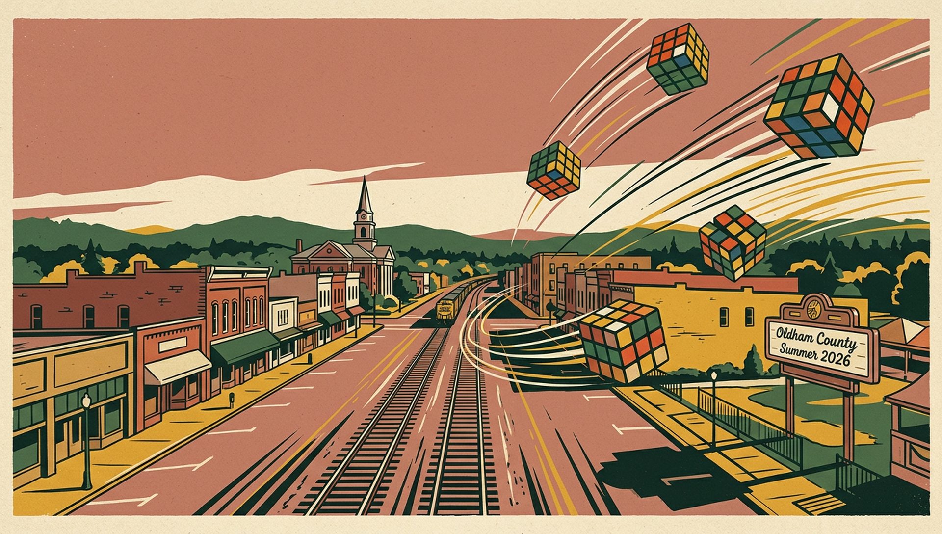 Oldham County Summer 2026 movie-poster style artwork — La Grange, Kentucky, June 20, 2026