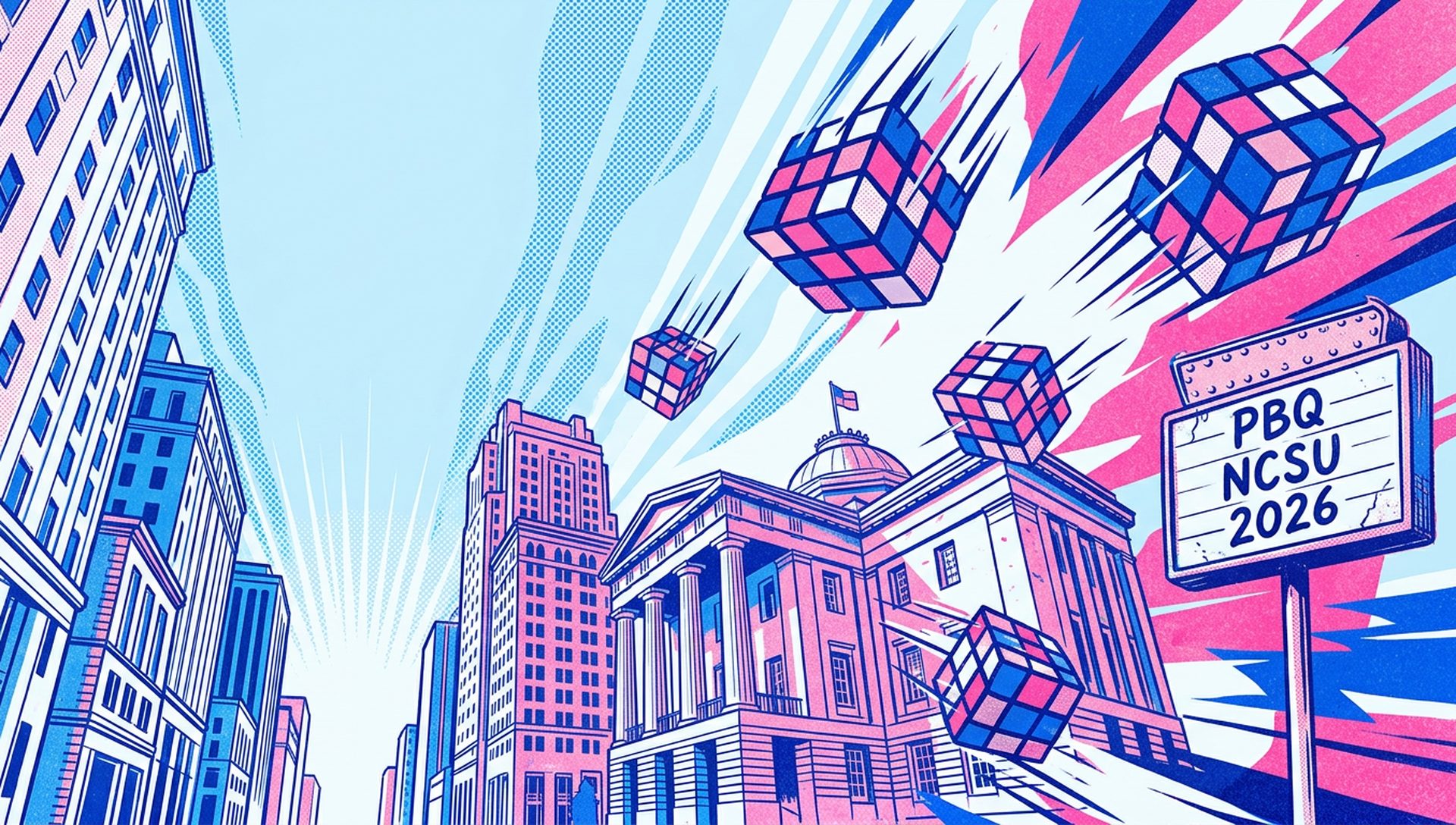 PBQ NCSU 2026 movie-poster style artwork — Raleigh, North Carolina, March 15, 2026