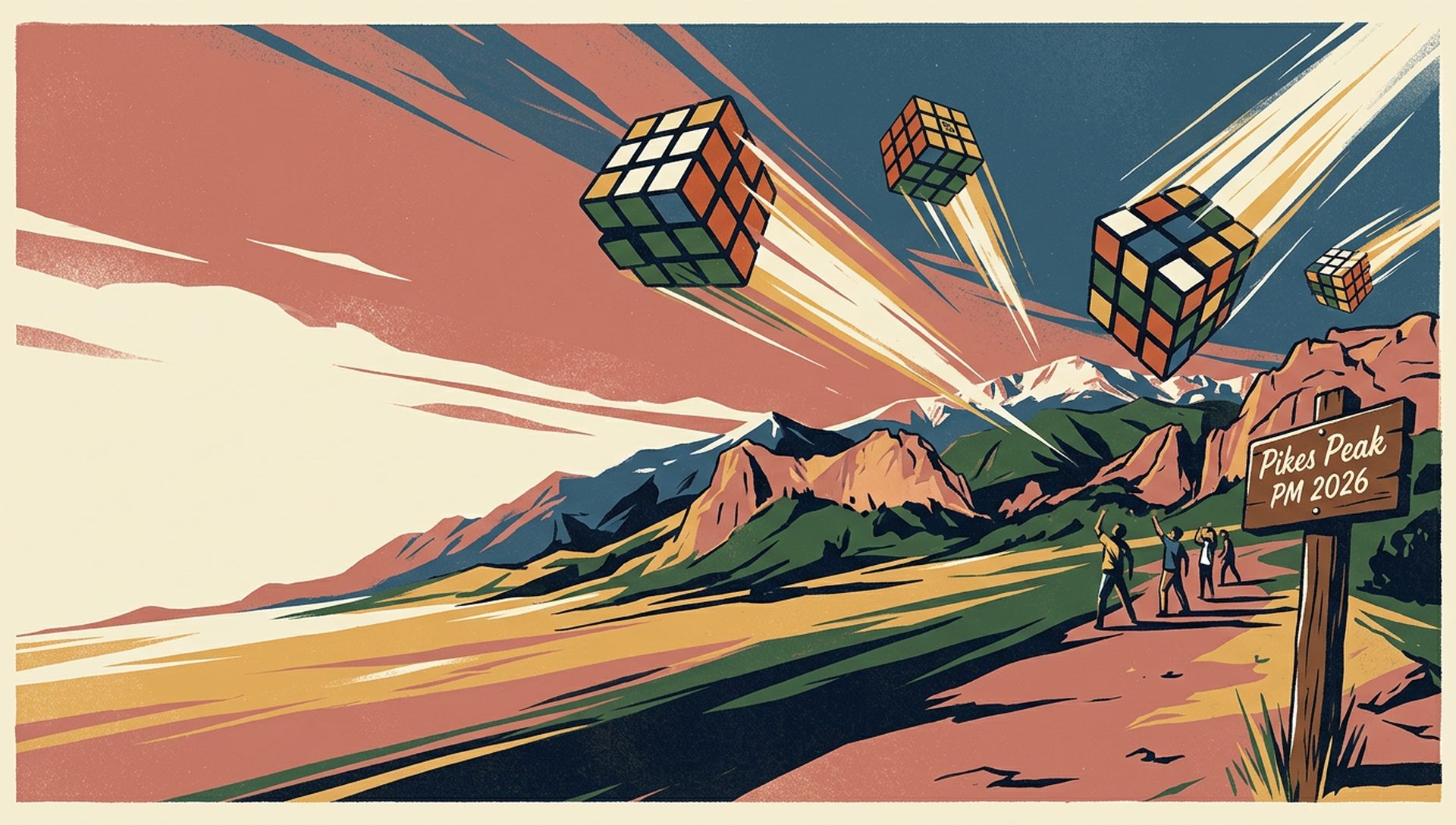 Pikes Peak PM 2026 movie-poster style artwork — Colorado Springs, Colorado, July 25, 2026