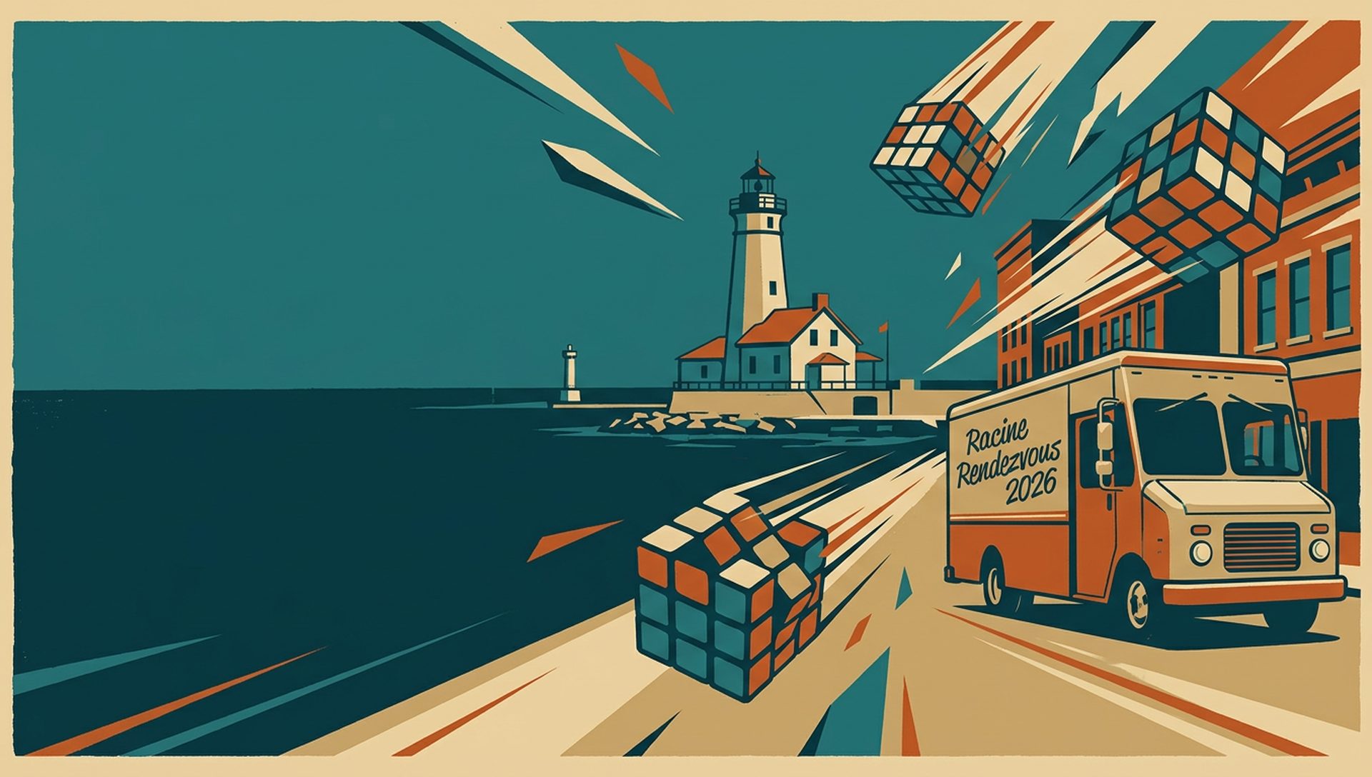 Racine Rendezvous 2026 movie-poster style artwork — Racine, Wisconsin, April 4, 2026