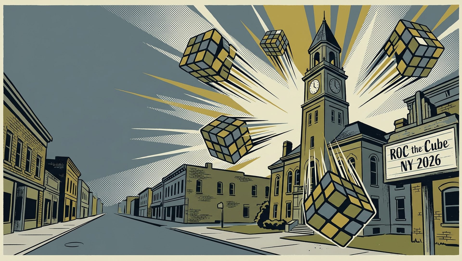ROC the Cube NY 2026 movie-poster style artwork — Henrietta, New York, May 30, 2026