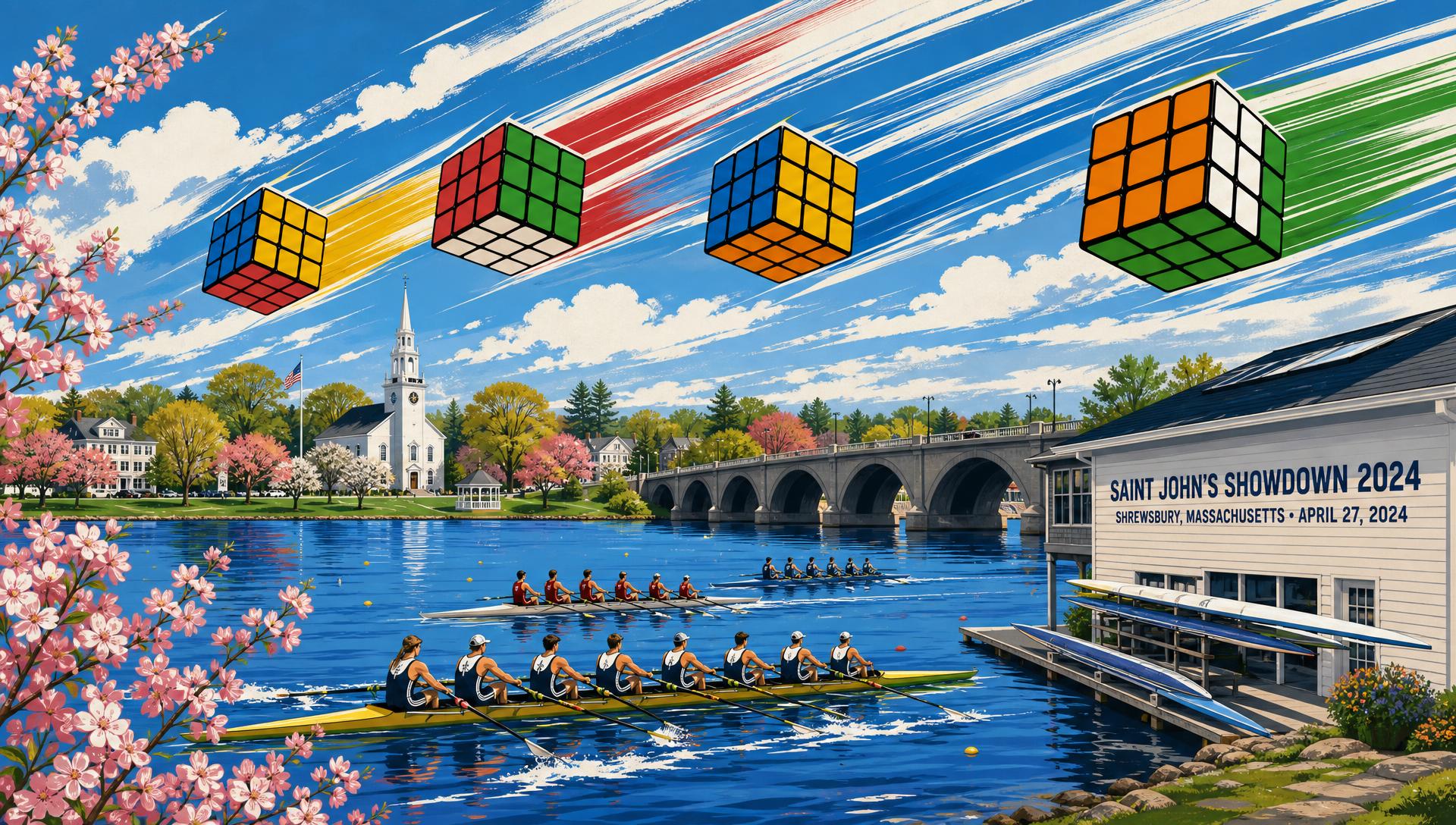 Saint John's Showdown 2024 movie-poster style artwork — Shrewsbury, Massachusetts, April 27, 2024
