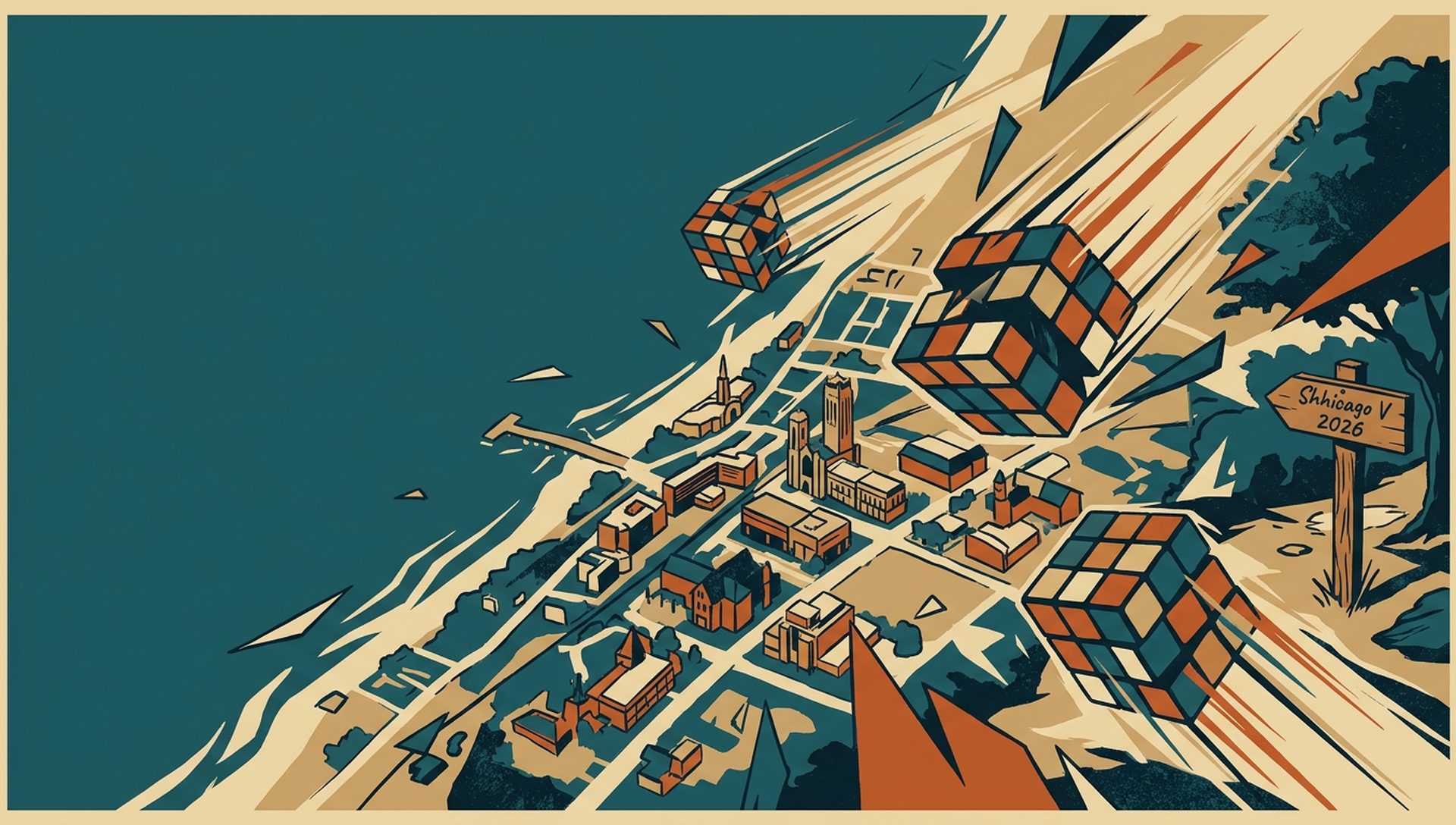 Shhicago V 2026 movie-poster style artwork — Evanston, Illinois, May 29, 2026
