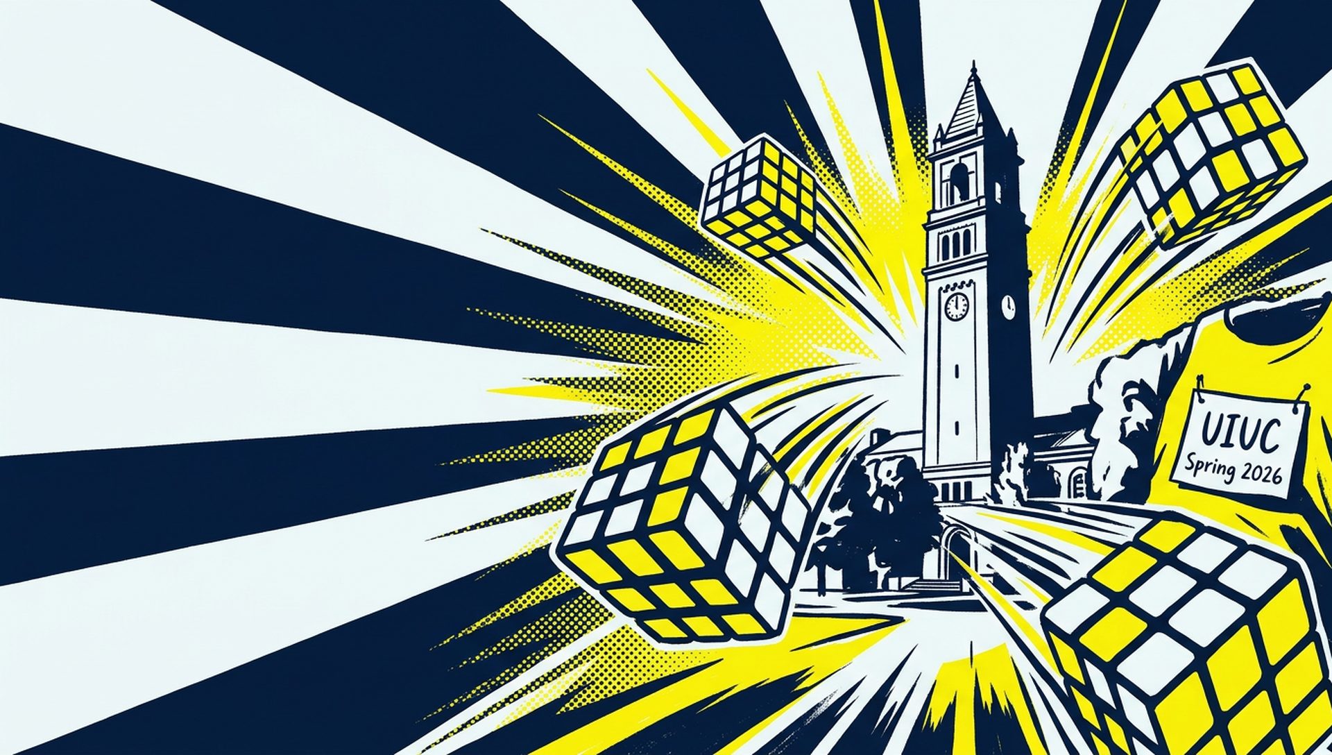 UIUC Spring 2026 movie-poster style artwork — Urbana, Illinois, April 4, 2026