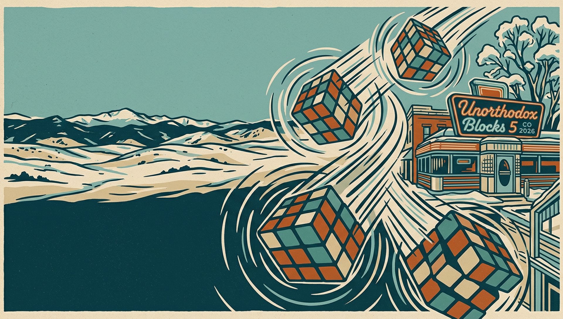 Unorthodox Blocks 5 CO 2026 movie-poster style artwork — Parker, Colorado, February 21, 2026