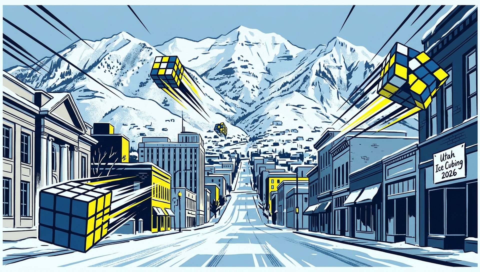 Utah Ice Cubing 2026 movie-poster style artwork — Provo, Utah, January 24, 2026