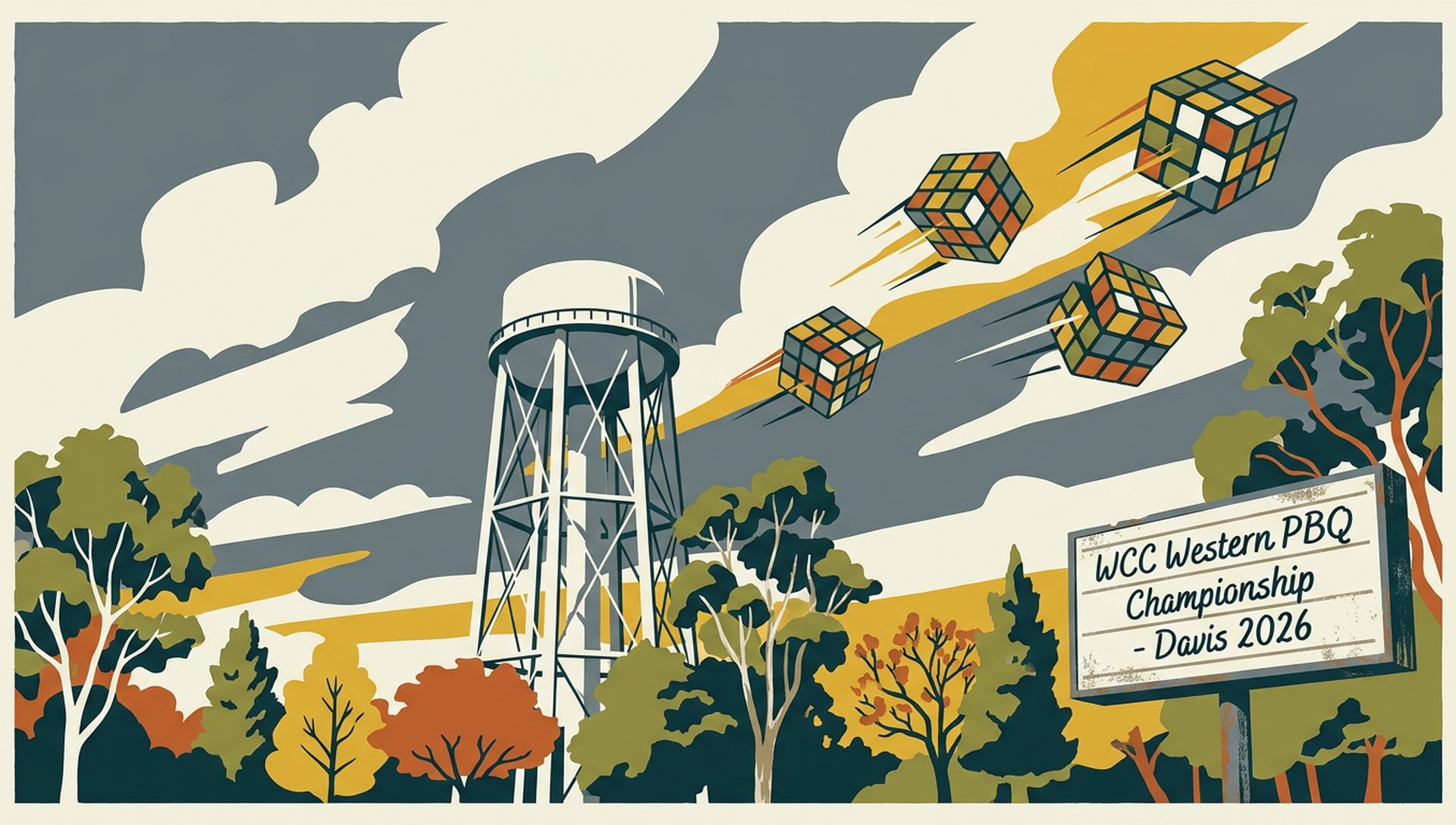 WCC Western PBQ Championship - Davis 2026 movie-poster style artwork — Davis, California, April 25, 2026