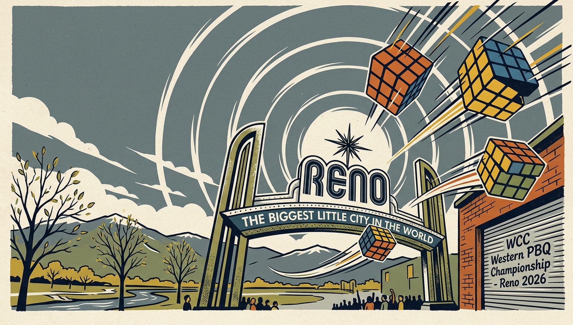 WCC Western PBQ Championship - Reno 2026 movie-poster style artwork — Reno, Nevada, April 25, 2026